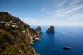 Sea view capri island, Italy Royalty Free Stock Photo